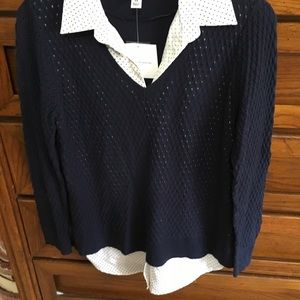 NEW women’s blouse size PS. Navy blue